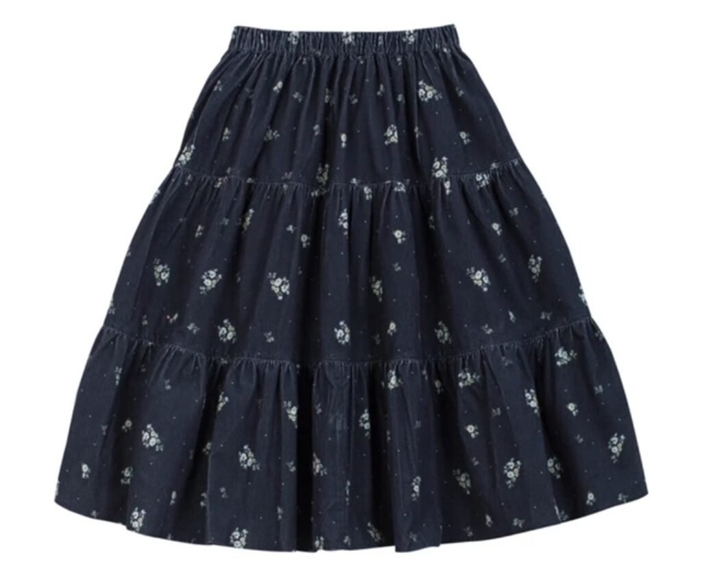 skirt, black, floral, dressy, shabbos