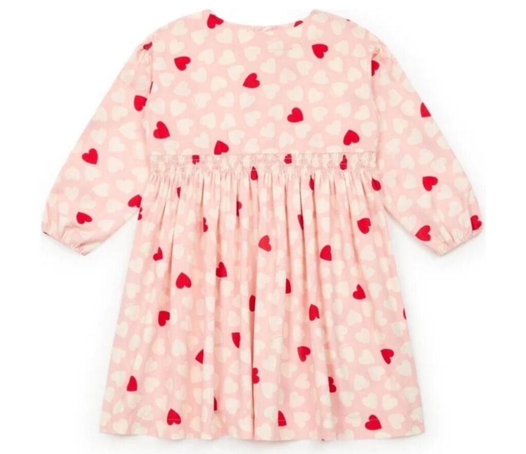 dress, pink, hearts, girls