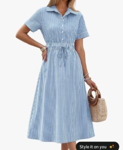 Striped Midi Summer Dress