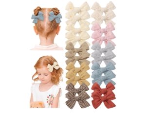 Covered Clip Hair Bows